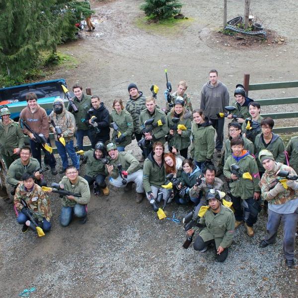 VIU students are ready to play paintball